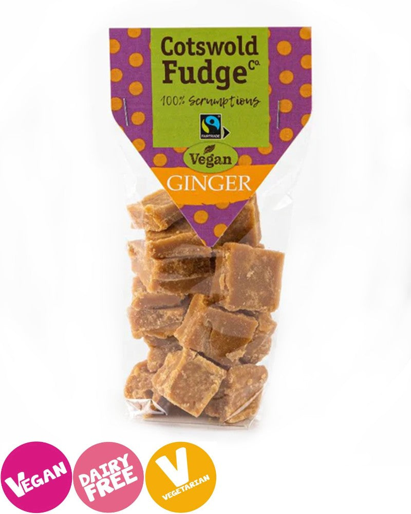 Cotswold Fudge Co. Vegan Ginger Fudge 150g Malvern Sweets