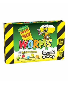 Toxic Waste Worms 85g Theatre Box American Candy