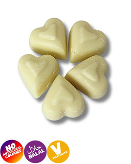 Vanilla  chocolate White Hearts Loose Sweets