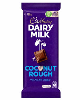 Cadbury Dairy Milk Coconut Rough milk chocolate block 180g Australian Import
