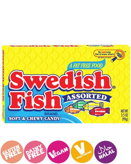 Swedish Fish Assorted Theatre Box 99g American Candy