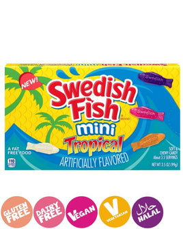 Swedish Fish Mini Tropical Theatre Box 99g American Candy